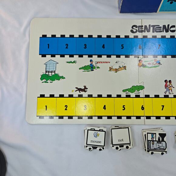 Houghton Mifflin Get Set Games for Beginning Readers 1972 Sentence Train Complet - Picture 8 of 16